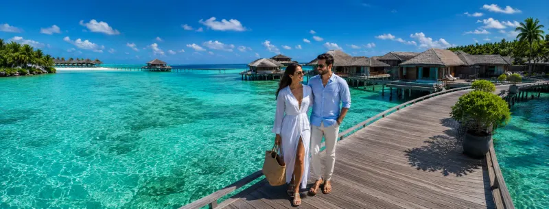 Maldives overwater villa honeymoon packages planned by Piccola Travel, a Miami travel agency for South Florida couples and luxury travelers.