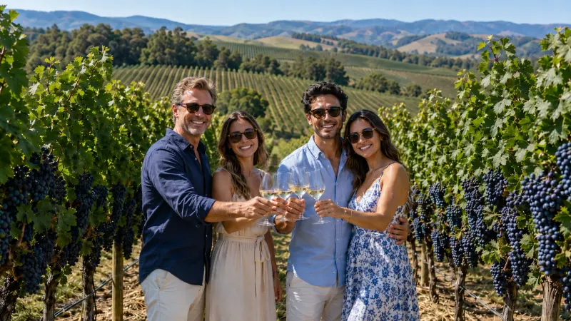 A boutique vineyard estate nestled in the rolling green hills of the Yarra Valley near Melbourne, Australia, a tour organized by Piccola Travel.