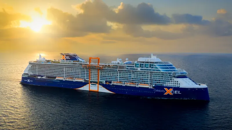 Celebrity Cruises vessel at sea, sailing to the Caribbean, planned and booked by Piccola Travel, a cruise travel agency in Florida.