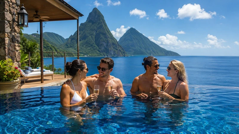 Saint Lucia honeymoon and romance vacation packages planned by Piccola Travel, a Miami, Florida travel agency.