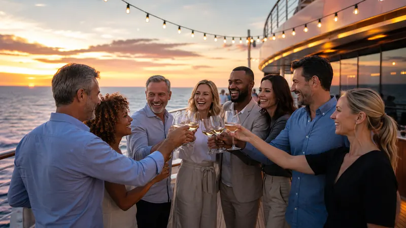 Group cruise booking for family reunions, corporate incentives, and celebrations coordinated by Piccola Travel, a cruise travel agency in Miami.