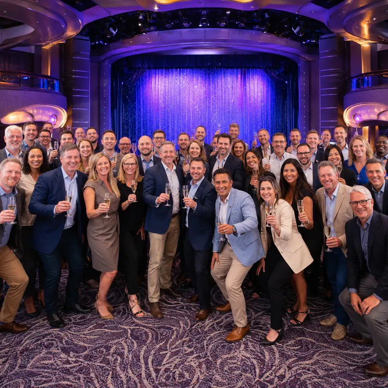 Group cruise booking and coordination for reunions, corporate incentives, and celebrations planned by Piccola Travel, a cruise travel agency in Miami.