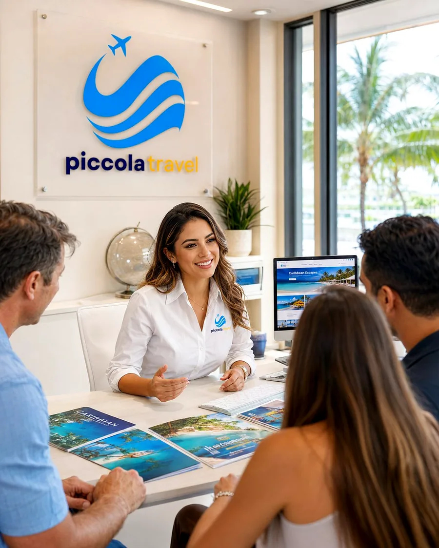 Piccola Travel office serving South Florida families planning Caribbean vacations.
