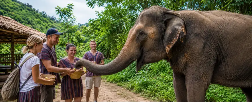 Piccola Travel Thailand country tour — Bangkok floating markets and Chiang Mai elephant sanctuaries.