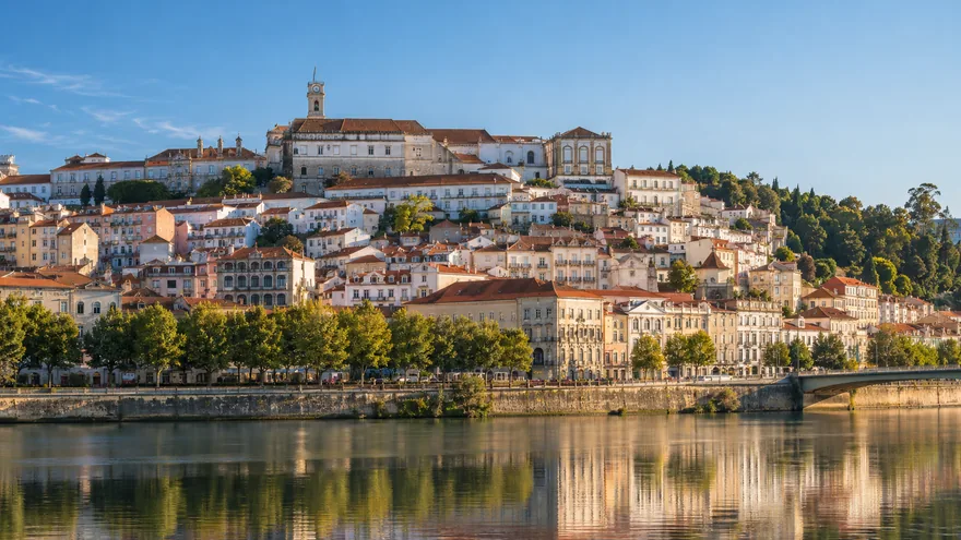 Coimbra's university and old town rising above the Mondego River